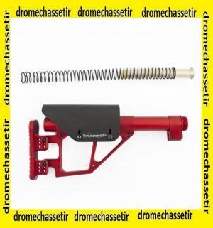 crosse Reglable aluminium MIL-SPEC ressort buffer rouge
