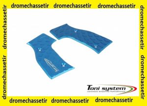 plaquette aluminium Vibram pour poignee IMAR bleu