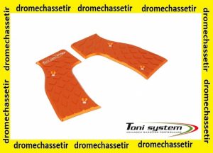 plaquette aluminium Vibram pour poignee IMAR orange