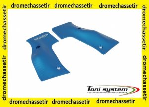 plaquette aluminium X3D pour poignee IMAR bleu