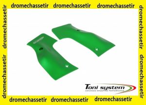 plaquette aluminium X3D pour poignee IMAR vert