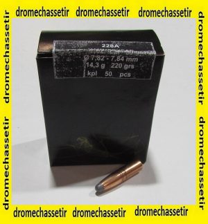 boite de 50 ogives Sako cal 30 Hammerhead 220 grains ref 228A