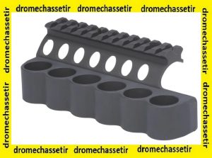 rail picatinny cartouchiere 6 coups , pour benelli M2 noir 91220