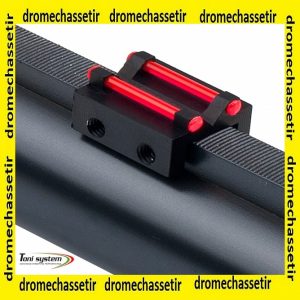 hausse a fixer sur bande ventilée de 6 à 8mm avec 2 fibres rouge fluo