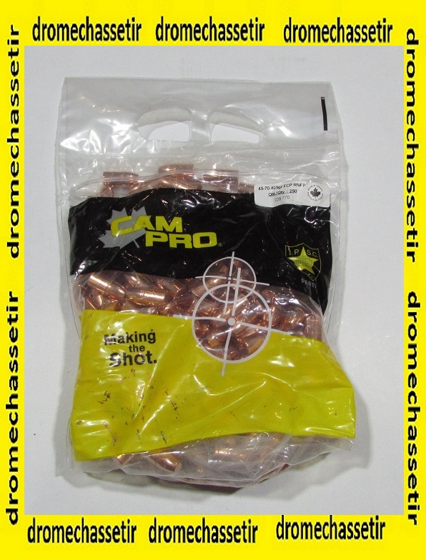 sachet de 250 ogives Cam-pro, cal 45/70, 405 grains, FCP