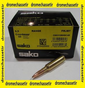 boite 50 cartouches Sako RANGE cal 6,5 creedmoor, 144 grains FMJBT