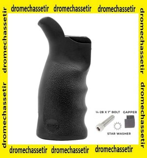 Poignée ERGO TDX-0™ TACTICAL DELUXE ZERO ANGLE FLAT TOP SUREGRIP BEVERTAIL® NOIR