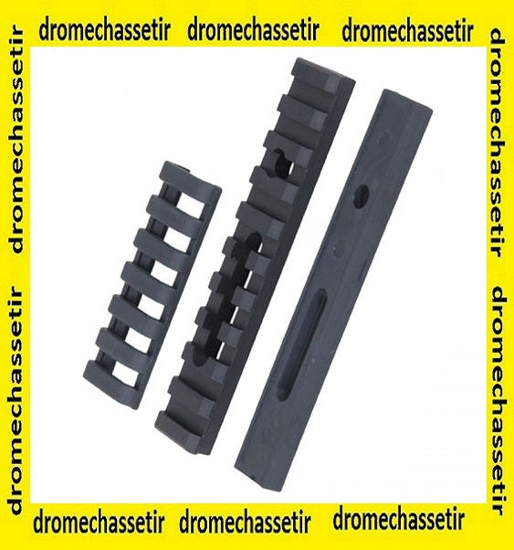 RAIL PICATINNY ERGO 10-SLOT RADIUS ALUMINUM MOUNTING PLATFORM NOIR