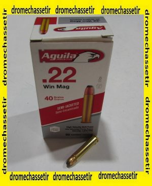 boite de 50 cartouches 22 WMR aguila demi blindee 40 grains