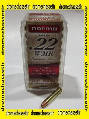 boite de 50 cartouches 22 WMR Norma Jacketed Hollow point 40 grains