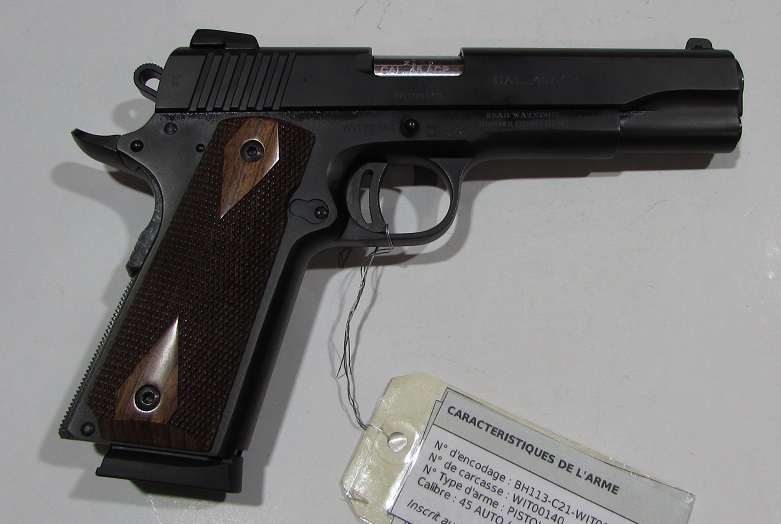 PISTOLET SEMI AUTOMATIQUE Tanfoglio Witness 1911, CAL 45 ACP etat Neuf