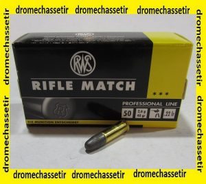 1 boite de 50 cartouches RWS Rifle Match 22LR, 40 grains