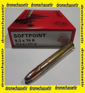 boite 20 cartouches GECO calibre 9.3x74R 255 grains soft point