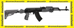 Pack ATI avec crosse pliante retractable, poignée et garde main picatinny pour AK47 Gris