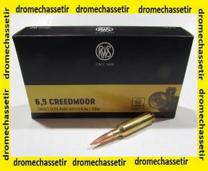 Boite 20 cartouches RWS calibre 6.5 creedmoor Target Elite Plus Match 130 grains