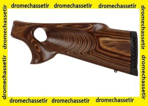 Crosse trou de Pouce Gaucher lamellé collé pour Carabine Remington 7600 marron