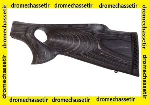 Crosse trou de Pouce Gaucher lamellé collé pour Carabine Remington 7600 grise