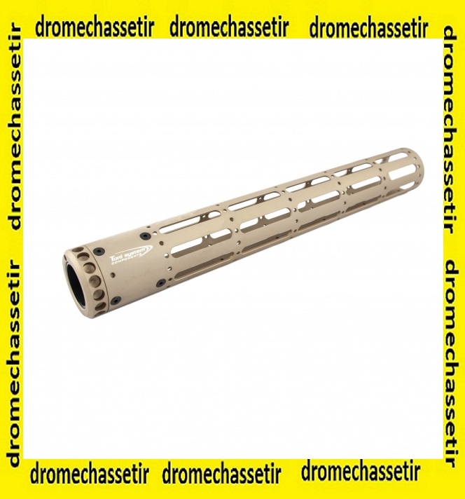 Garde main flottant rond, 375mm sable pour ar15