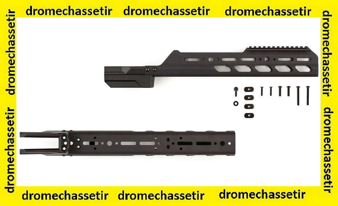 Garde main Aluminium KRG enclosed forend pour Tikka T3 action courte noir