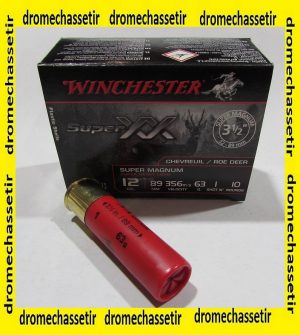 Boite 10 cartouches Winchester XX super Magnum cal 12/89, bourre jupe, 63 grammes plombs 1