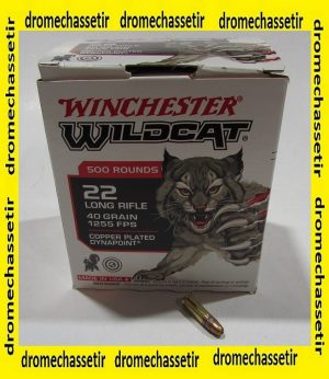 boite 500 cartouches 22lr Winchester WILDCAT DYNAPOINT 40 grains