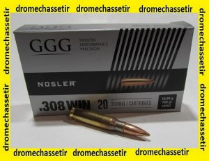 boite 20 cartouches GGG cal 308 winchester 168 grains HPBT NOSLER