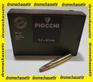 boite 20 cartouches en 9,3x62 Fiocchi 286 grains, soft Point SP