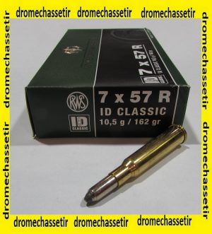 boite 20 Cartouches cal 7x57R ID Classic 162 grains10,5 grammes