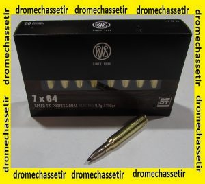 Boite 20 cartouches RWS calibre 7x64 Speed Tip Pro 150 grains
