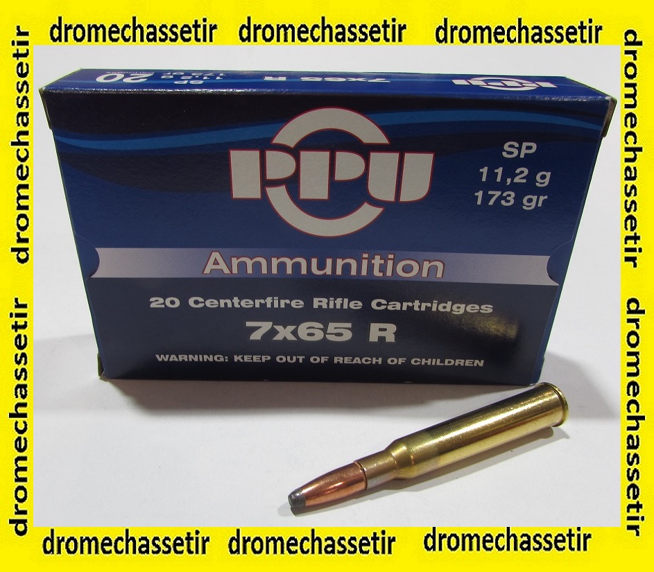 boite 20 cartouches Partizan de calibre 7x65R 173 grains SP