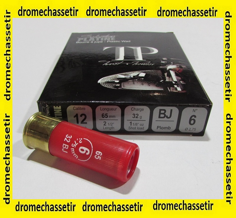 boite 10 cartouches calibre 12/65 Tunet TP platine plb 6