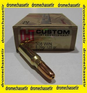 boite 20 cartouches Hornady cal 308 Winchester ETX 125 grains 80868