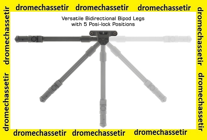 Bipied 2 parties pour garde main M-lok, reglable 5 positions de 20.3cm a 30cm TL-BPDM04