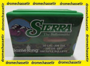 boite de 100 ogives Sierra .308 200grs SBT ref 2165
