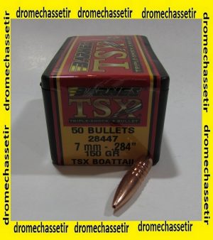 boite de 50 ogives Barnes cal 0.284 150 grains TSX FB 28447