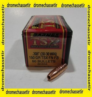 boite de 50 ogives Barnes cal 30-30 150 grains TSX FN FB 30334