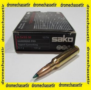 boite 20 cartouches 6.5x55 Sako Gamepro Head 130 grains