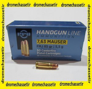 boite 50 cartouches Partizan cal 7.63 Mauser 85 grains FMj