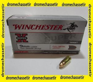 boites de 50 cartouches Winchester 9x19 Luger FMJ 124 Grains