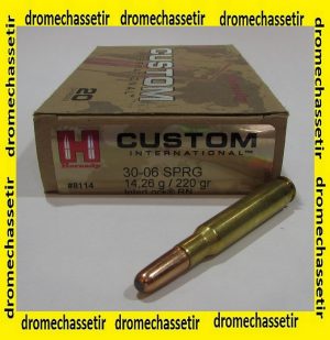 boite 20 cartouches Hornady 30-06 220 grains RN Interlock