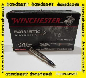 boite 20 cartouches 270 Winchester Ballistic Silvertip 130 grains