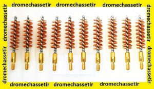 Pack 10 brosses de nettoyage bronze cal 38 filetage 8-32