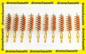 Pack 10 brosses de nettoyage bronze cal 40 filetage 8-32