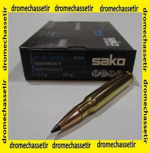 boite de 20 cartouches cal 30-06 sako arrowhead II 180 grains