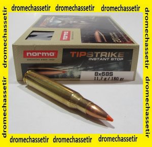 boite 20 Cartouches calibre 8x68S Norma Tipstrike 180 grains N20180412