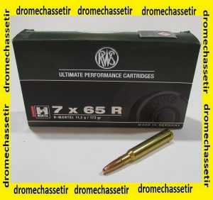 Boite de 20 Cartouches RWS Calibre 7x65R H-MANTEL 162 Grains 11,2 grammes