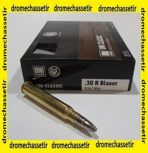 Boite de 20 Cartouches RWS Calibre 30R Blaser Uni classic 180 Grains ref 2117835