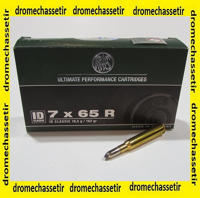 Boite de 20 Cartouches RWS Calibre 7x65R KS 162 Grains 10.5 grammes