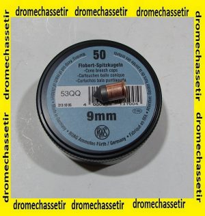 boite de 50 cartouches RWS 9mm Flobert balle conique