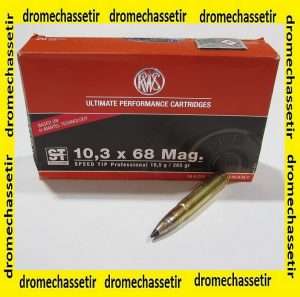 Boite de 20 Cartouches RWS Calibre 10.3x68 Mag speed tip pro 285 Grains ref 2402920